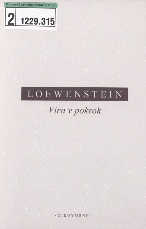 Víra v pokrok: dějiny jedné evropské ideje