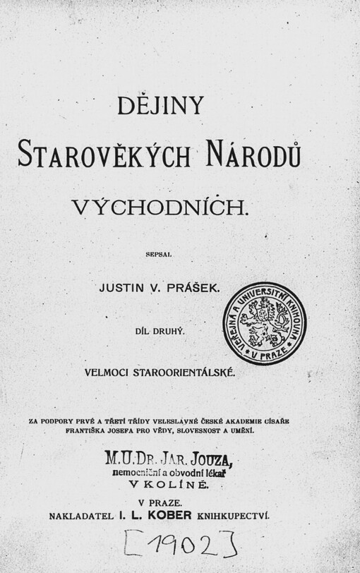 Dějiny starověkých národů východních.Díl druhý,Velmoci staroorientálské, Díl druhý, Velmoci staroorientálské