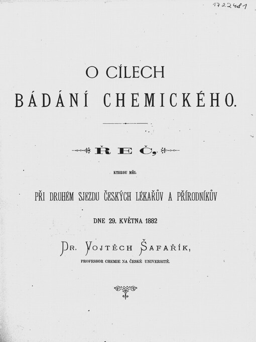 O cílech bádání chemického