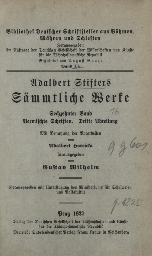 Sämtliche Werke.Bd. 16,Vermischte Schriften.
