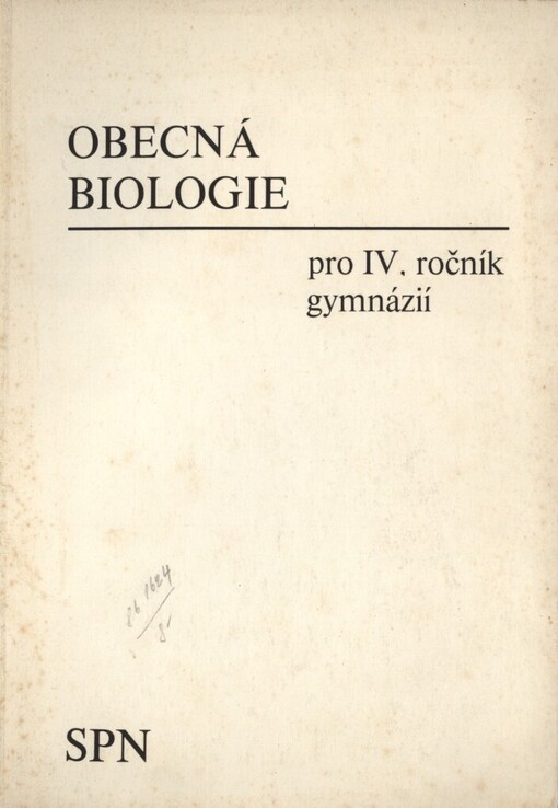 Obecná biologie pro IV. ročník gymnázií