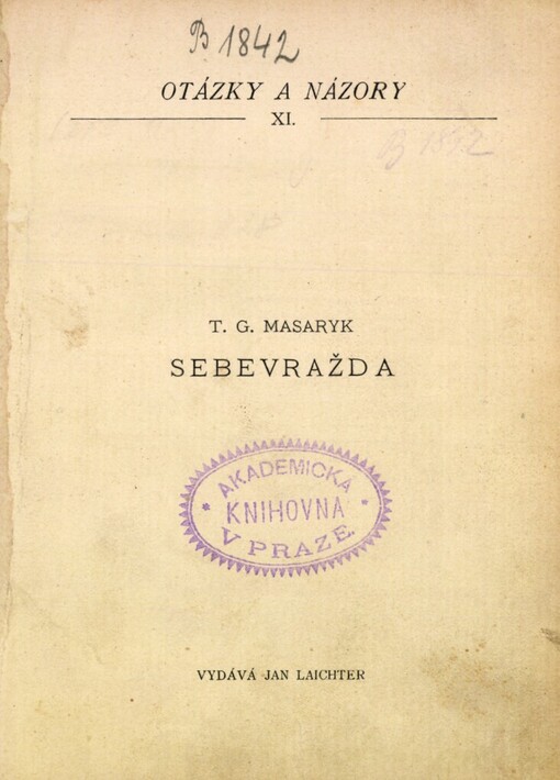 Sebevražda hromadným jevem společenským moderní osvěty