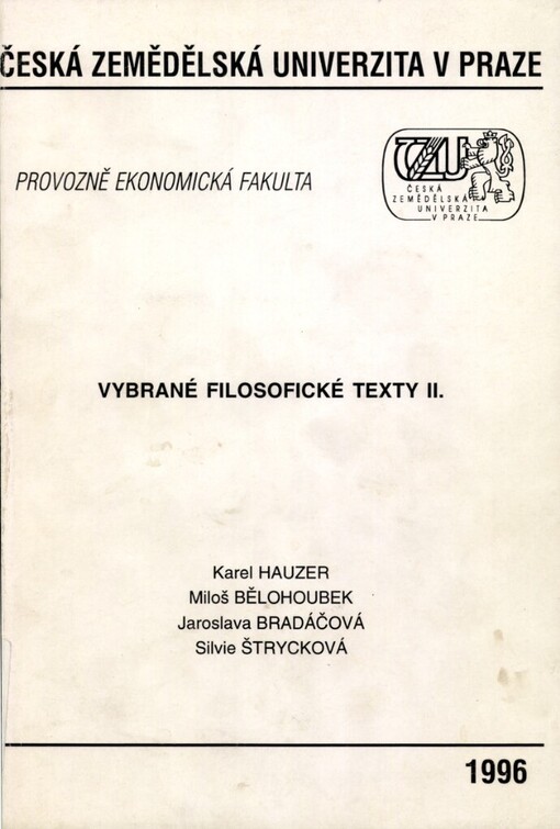 Vybrané filosofické texty II