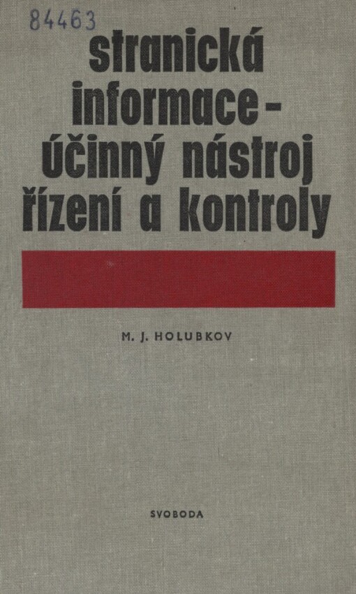 Stranická informace - účinný nástroj řízení a kontroly