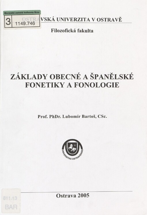 Základy obecné a španělské fonetiky a fonologie, Vyd. 1.
