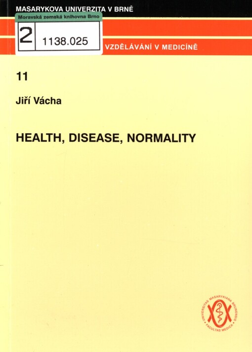 Health, disease, normality