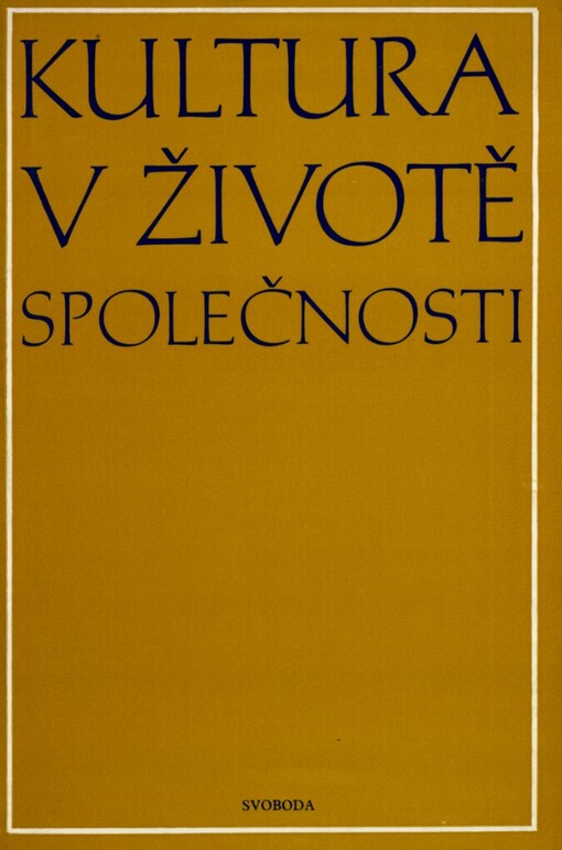 Kultura v životě společnosti