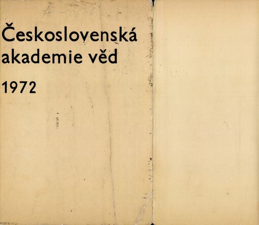 Československá akademie věd 1972: Inf. příručka údajů podle stavu k 1. dubnu 1972
