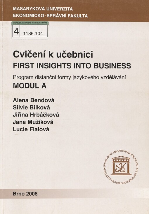 Kontrolní cvičení s klíčem :modul A