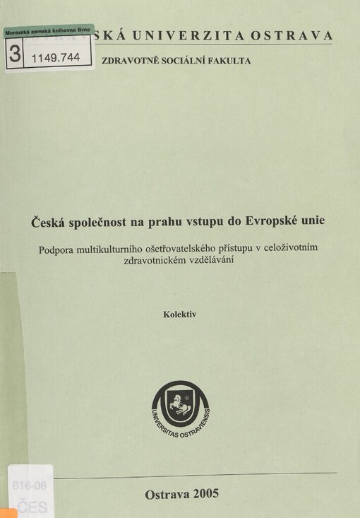 Česká společnost na prahu vstupu do Evropské unie: podpora multikulturního ošetřovatelského přístupu v celoživotním zdravotnickém vzdělávání