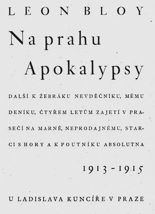 Na prahu Apokalypsy :1913-1915