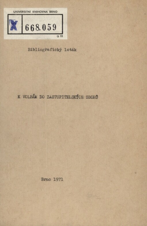 K volbám do zastupitelských sborů