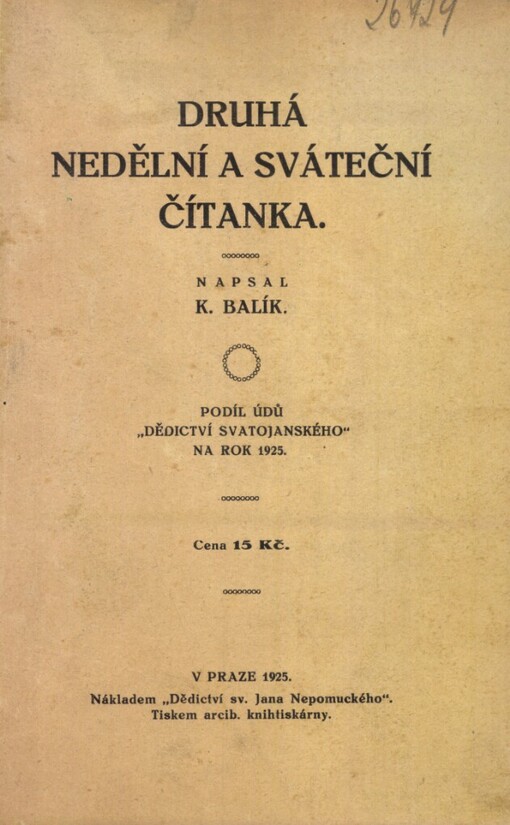 Druhá nedělní a sváteční čítanka