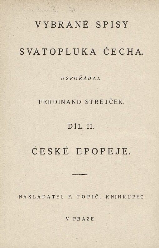 České epopeje Svatopluka Čecha