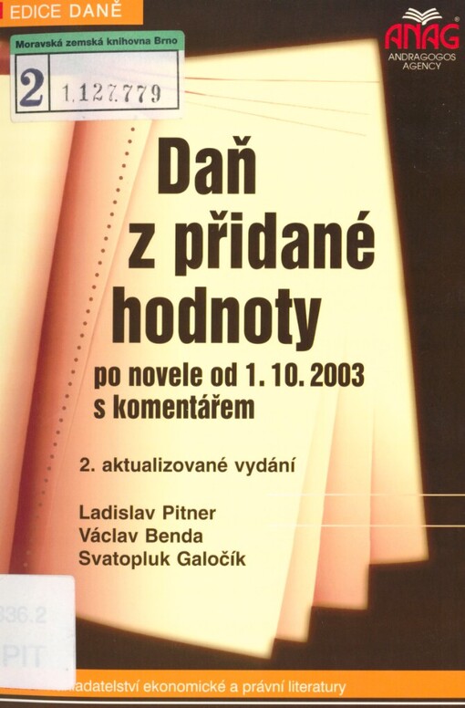 Daň z přidané hodnoty po novele od 1.10.2003 s komentářem