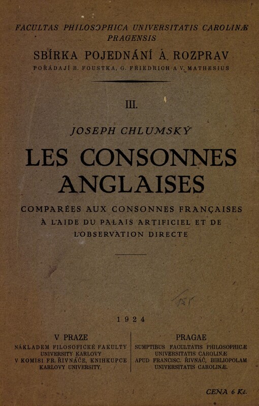consonnes anglaises comparées aux consonnes françaises à l'aide du palais artificiel et de l'observation directe