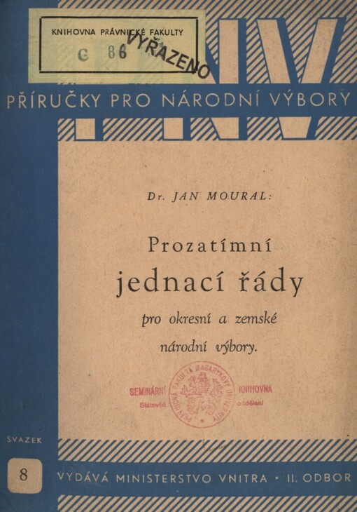 Prozatímní jednací řády pro okresní a zemské národní výbory