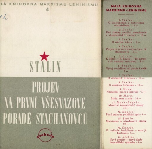 Projev na první všesvazové poradě stachanovců