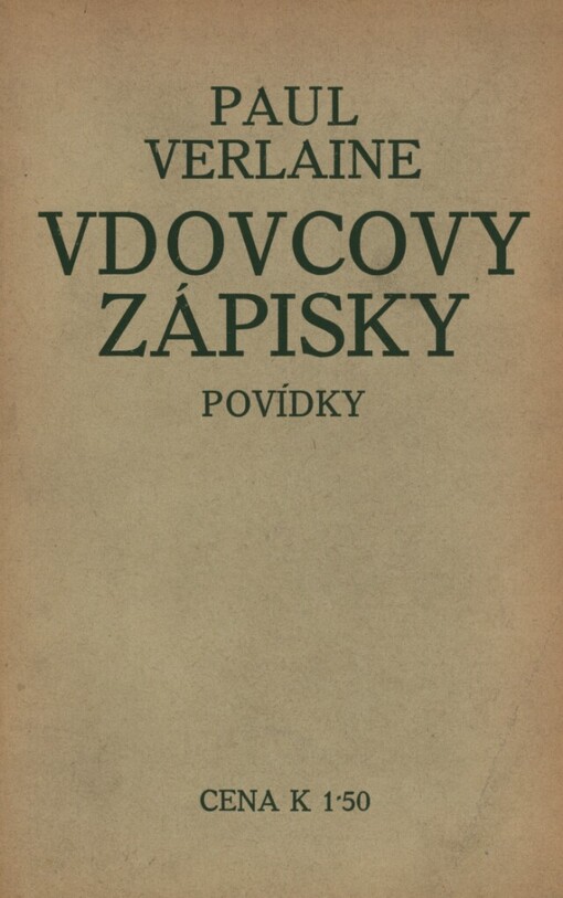 Vdovcovy zápisky :povídky