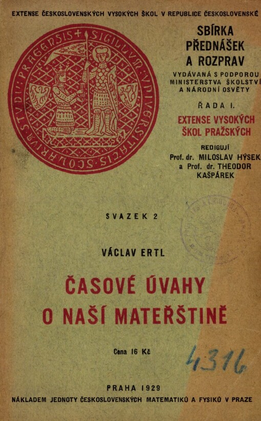 Časové úvahy o naší mateřštině