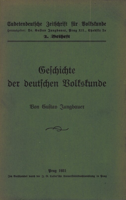 Geschichte der deutschen Volkskunde