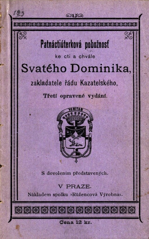 Patnáctiúterková pobožnost ke cti a chvále Svatého Dominika, zakladatele řádu kazatelského