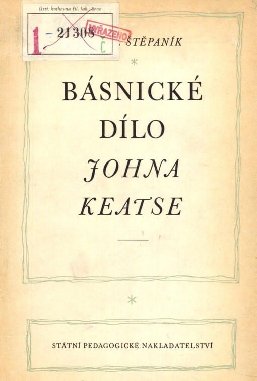 Básnické dílo Johna Keatse