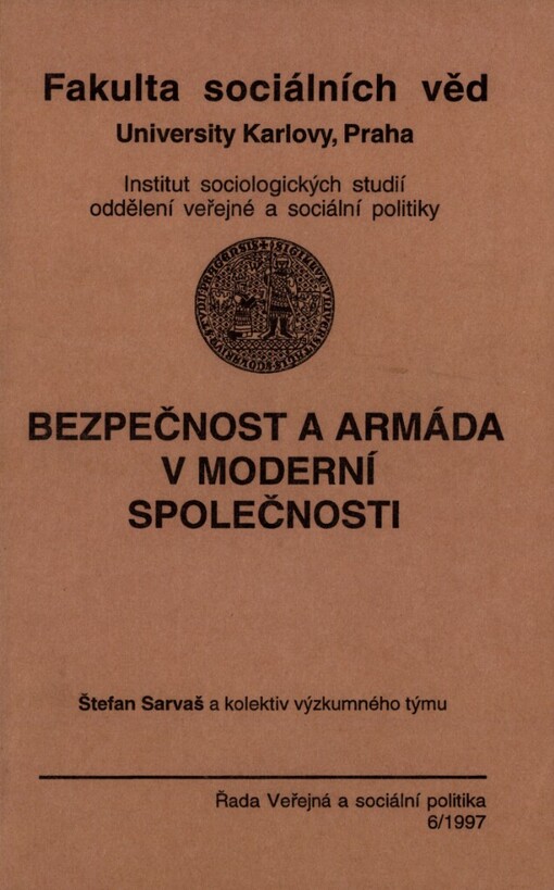 Bezpečnost a armáda v moderní společnosti