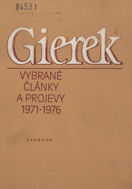 Vybrané články a projevy 1971-1976
