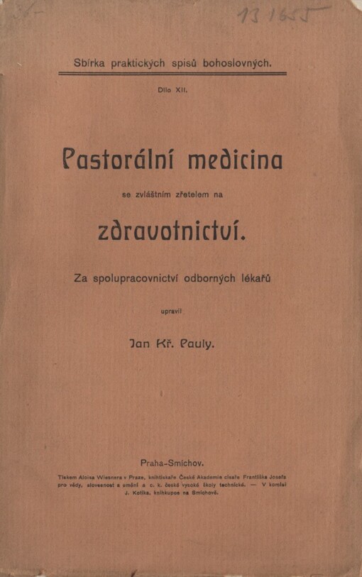Pastorální medicina se zvláštním zřetelem na zdravotnictví