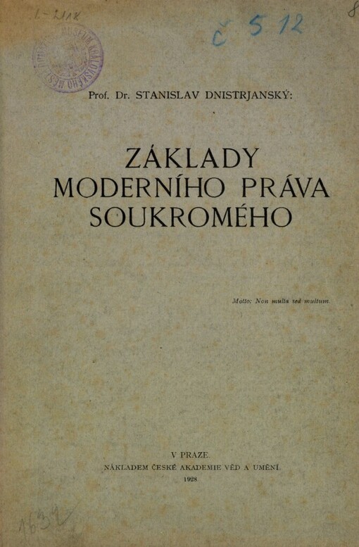 Základy moderního práva soukromého