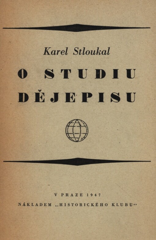 O studiu dějepisu