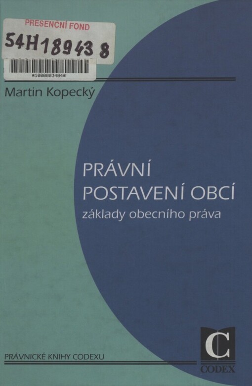 Právní postavení obcí: základy obecního práva