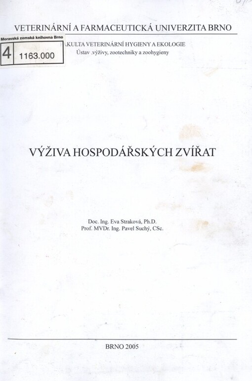 Výživa hospodářských zvířat