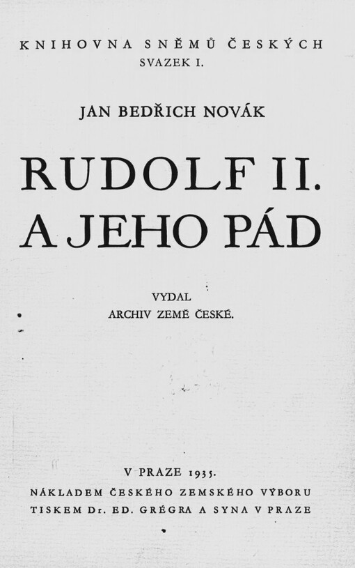 Rudolf II. a jeho pád