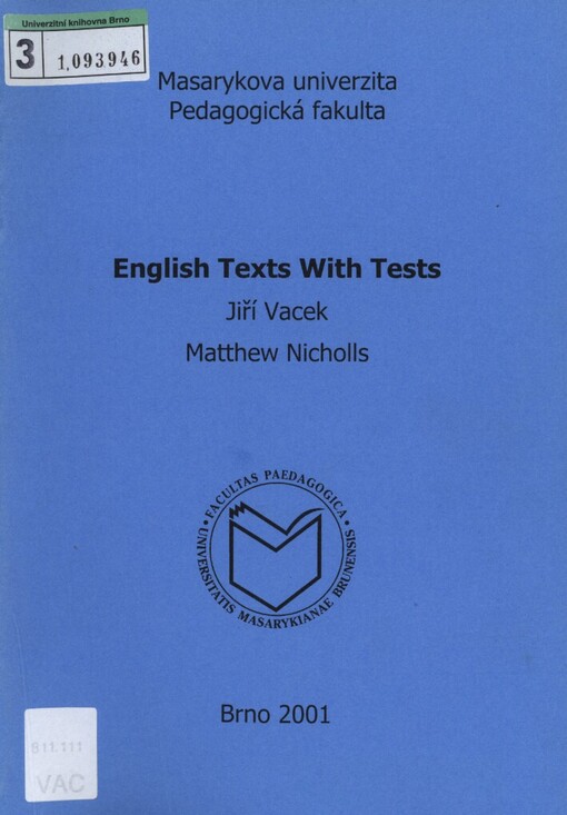 English texts with tests
