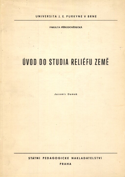 Úvod do studia reliéfu Země :určeno pro posl. fak. přírodověd.