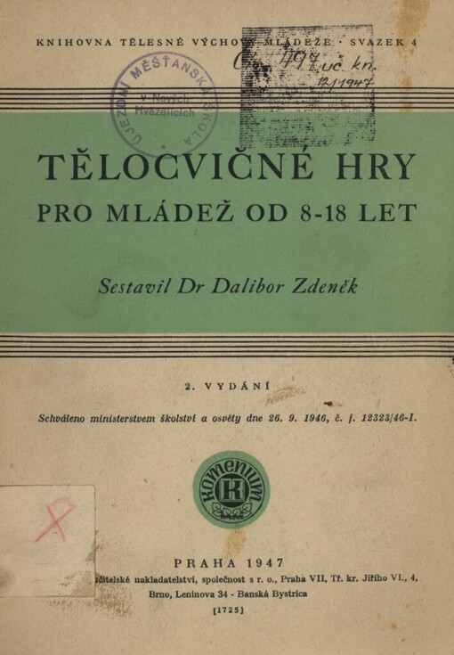 Tělocvičné hry pro mládež od 8-18 let