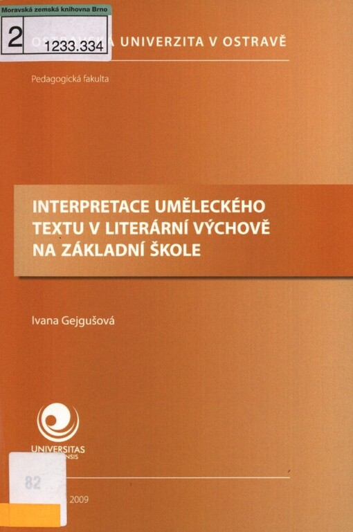 Interpretace uměleckého textu v literární výchově na základní škole
