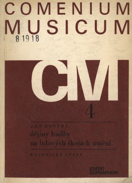 Dějiny hudby na lidových školách umění: metodické stati