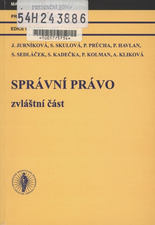 Správní právo: zvláštní část