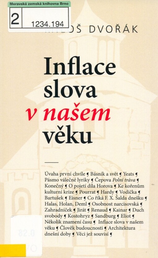 Inflace slova v našem věku: texty z let 1945-1969