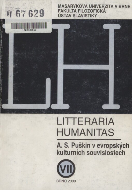 Alexandr Sergejevič Puškin v evropských kulturních souvislostech