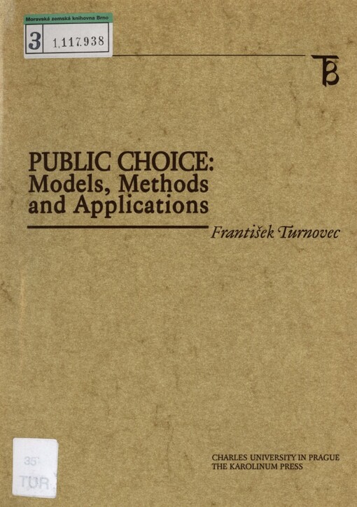 Public choice: models, methods and applications