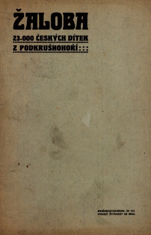Žaloba 23.000 českých dítek z Podkrušnohoří