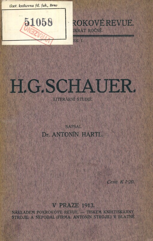 H.G. Schauer: literární studie