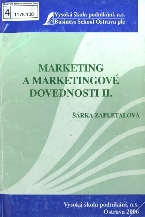 Marketing a marketingové dovednosti II