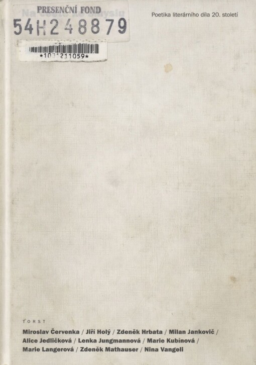 Na cestě ke smyslu: poetika literárního díla 20. století