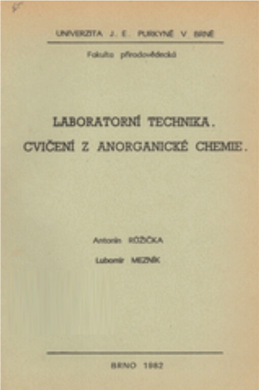 Laboratorní technika : návody ke cvičení