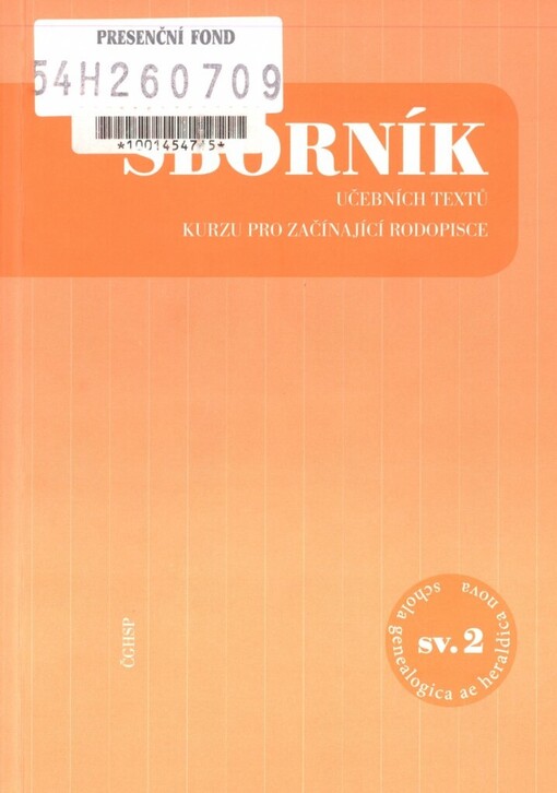 Sborník učebních textů kurzu pro začínající rodopisce